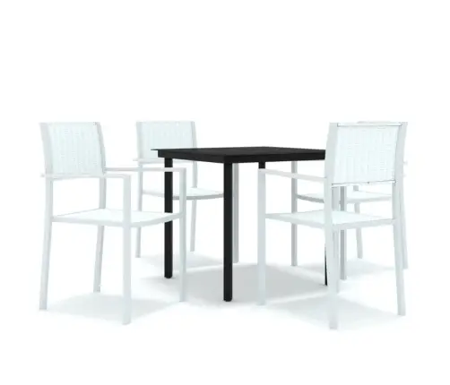 5-Osaline Aiamööbli Komplekt, Valge
