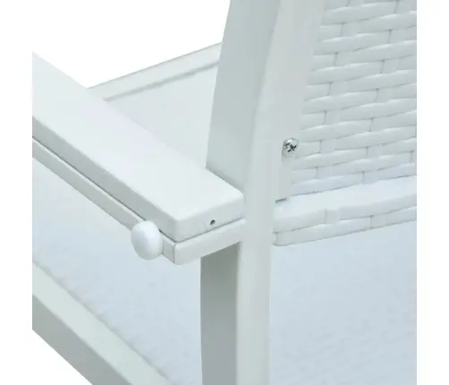 5-Osaline Aiamööbli Komplekt, Valge