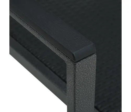 3-Daļīgs Dārza Mēbeļu Komplekts, Melns Vidaxl