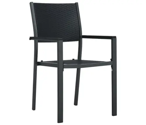 5-Osaline Aiamööbli Komplekt, Must