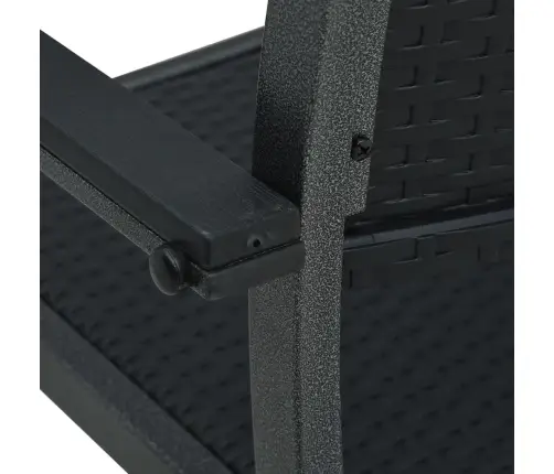 5-Osaline Aiamööbli Komplekt, Must