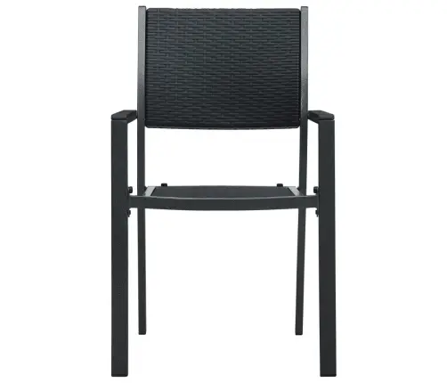 9-Osaline Aiamööbli Komplekt, Must