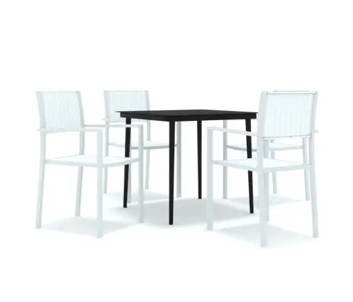 5-Daļīgs Dārza Mēbeļu Komplekts, Balts Vidaxl