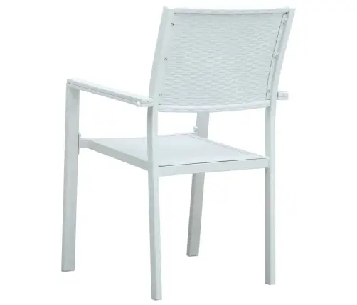 Sodo Valgomojo Baldų Komplektas, 5 Dalių, Baltos Spalvos