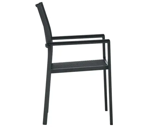 3-Osaline Aiamööbli Komplekt, Must