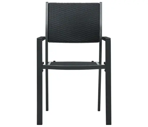 Sodo Valgomojo Baldų Komplektas, 7 Dalių, Juodos/Baltos Spalvos