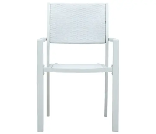 Sodo Valgomojo Baldų Komplektas, 7 Dalių, Juodos/Baltos Spalvos