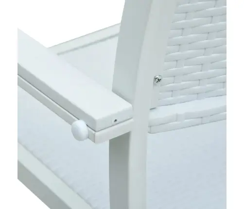 7-Osaline Aiamööbli Komplekt, Must Ja Valge