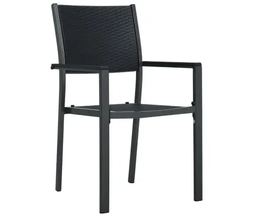 9-Daļīgs Dārza Mēbeļu Komplekts, Melns Vidaxl