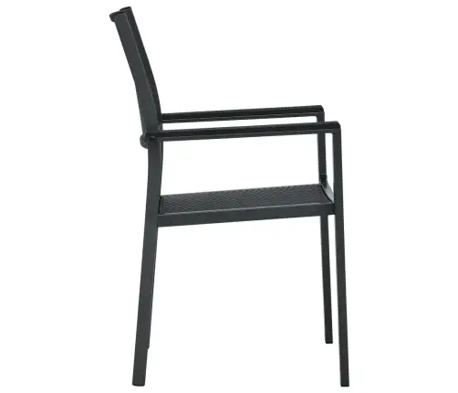 9-Daļīgs Dārza Mēbeļu Komplekts, Melns Vidaxl