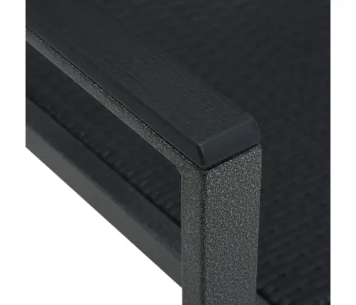 9-Daļīgs Dārza Mēbeļu Komplekts, Melns Vidaxl