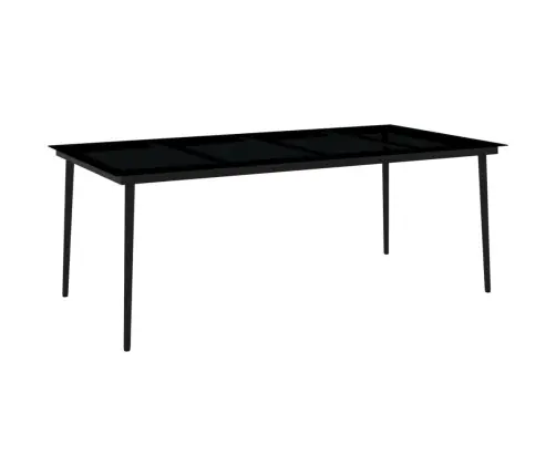 9-Daļīgs Dārza Mēbeļu Komplekts, Melns Vidaxl