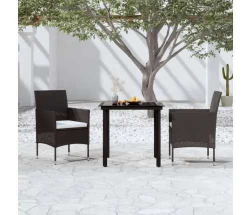 3-Daļīgs Dārza Mēbeļu Komplekts Ar Matračiem Vidaxl