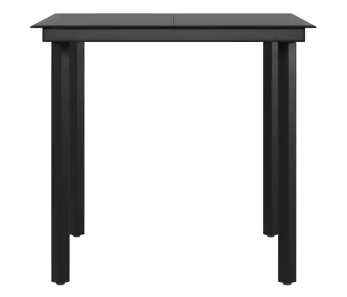 5-Daļīgs Dārza Mēbeļu Komplekts Ar Matračiem, Melns Vidaxl