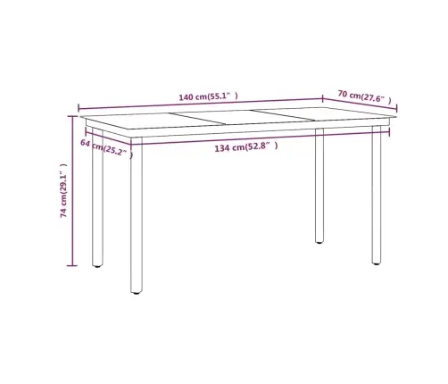 7-Osaline Aiamööbli Komplekt Patjadega, Must