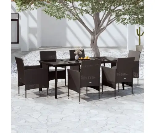 Sodo Komplektas Su Pagalvėlėmis, 7 Dalių, Juodos Spalvos