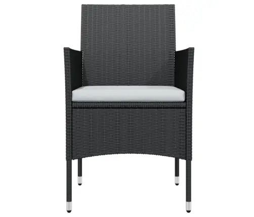 9-Osaline Aiamööbli Komplekt Patjadega, Must