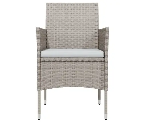 5-Daļīgs Dārza Mēbeļu Komplekts Ar Matračiem, Bēša Ar Melns Vidaxl