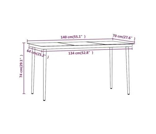 7-Daļīgs Dārza Mēbeļu Komplekts Ar Matračiem, Melns Vidaxl