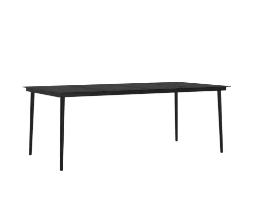 7-Osaline Aiamööbli Komplekt Patjadega, Must