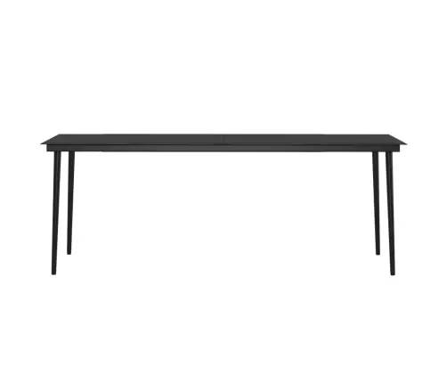 7-Osaline Aiamööbli Komplekt Patjadega, Must