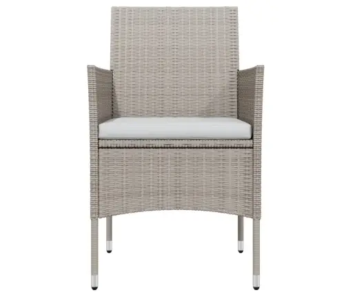 5-Daļīgs Dārza Mēbeļu Komplekts Ar Matračiem, Bēša Ar Melns Vidaxl