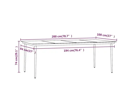 7-Daļīgs Dārza Mēbeļu Komplekts Ar Matračiem, Brūns Ar Melns Vidaxl