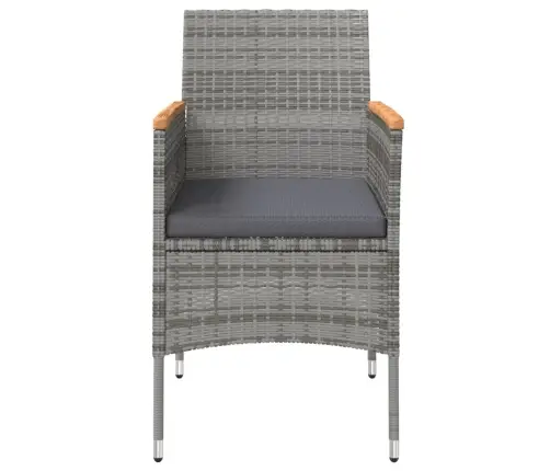 Sodo Komplektas Su Pagalvėlėmis, 3 Dalių, Pilkas Ir Juodas