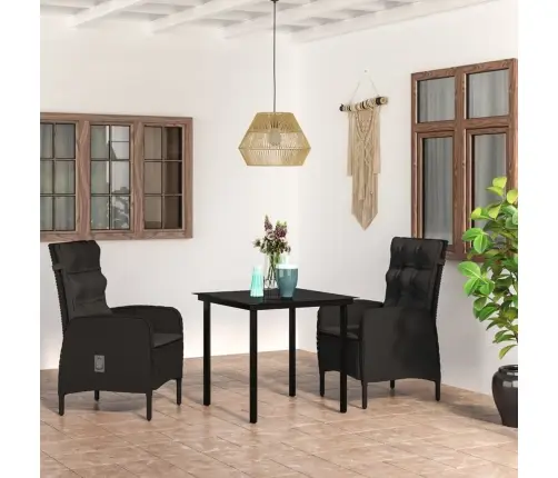 3-Daļīgs Dārza Mēbeļu Komplekts Ar Matračiem Vidaxl