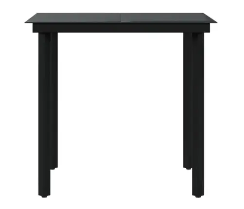 5-Daļīgs Dārza Mēbeļu Komplekts Ar Matračiem, Pelēks, Melns Vidaxl