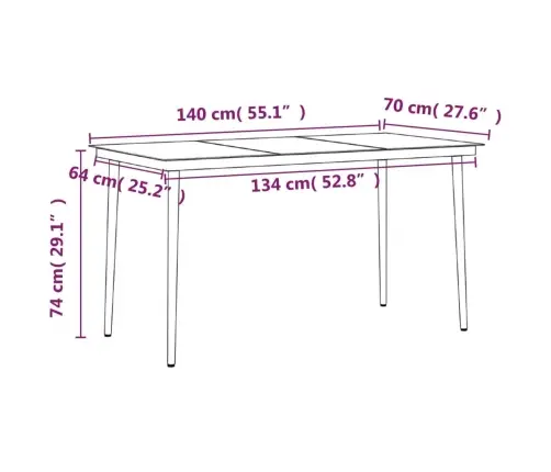 7-Daļīgs Dārza Mēbeļu Komplekts Ar Matračiem, Pelēka Ar Melns Vidaxl