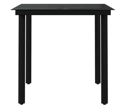 3-Daļīgs Dārza Mēbeļu Komplekts, Melns Vidaxl