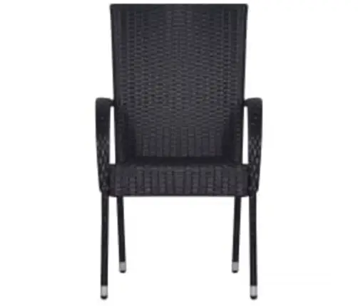 5-Daļīgs Dārza Mēbeļu Komplekts, Melns Vidaxl