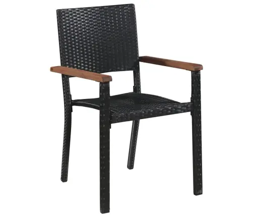 7-Daļīgs Dārza Mēbeļu Komplekts, Melns Vidaxl