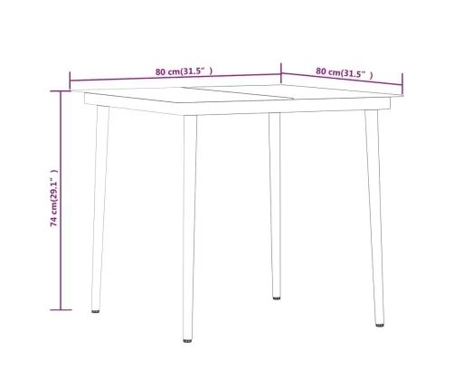 5-Osaline Aiamööbli Komplekt, Must
