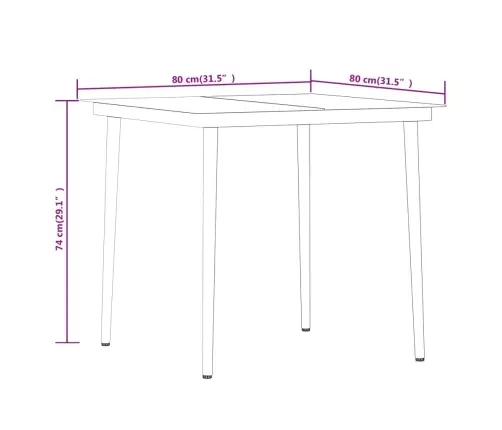5-Osaline Aiamööbli Komplekt Patjadega, Must