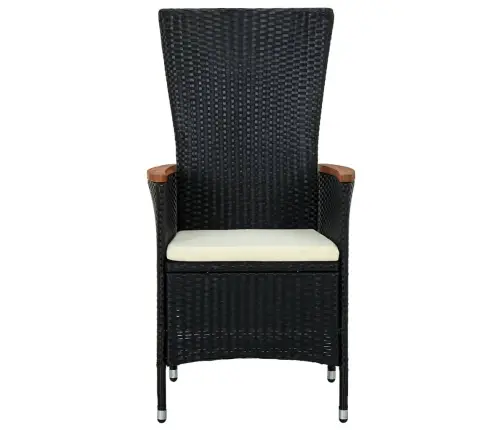 Sodo Komplektas Su Pagalvėlėmis, 7 Dalių, Juodos Spalvos