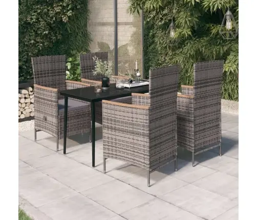 Sodo Komplektas Su Pagalvėlėmis, 5 Dalių, Pilkos Spalvos