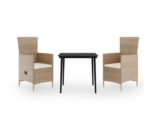 Sodo Komplektas Su Pagalvėlėmis, 3 Dalių, Smėlio Spalvos Sodo Komplektas Su Pagalvėlėmis, 3 Dalių, Smėlio Spalvos