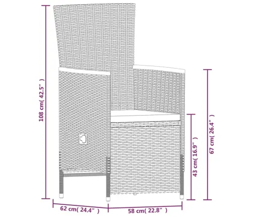 Sodo Komplektas Su Pagalvėlėmis, 9 Dalių, Juodas