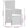9-Daļīgs Dārza Mēbeļu Komplekts Ar Matračiem, Pelēks Vidaxl