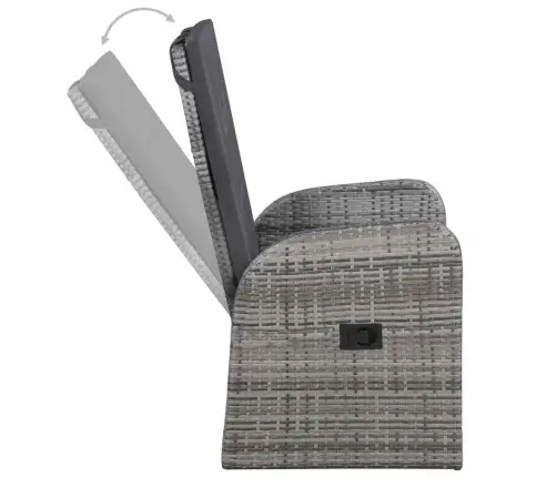 7-Osaline Aiamööbli Komplekt Patjadega, Hall