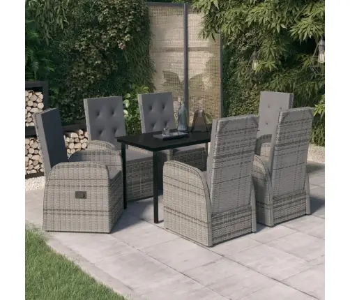 7-Osaline Aiamööbli Komplekt Patjadega, Hall