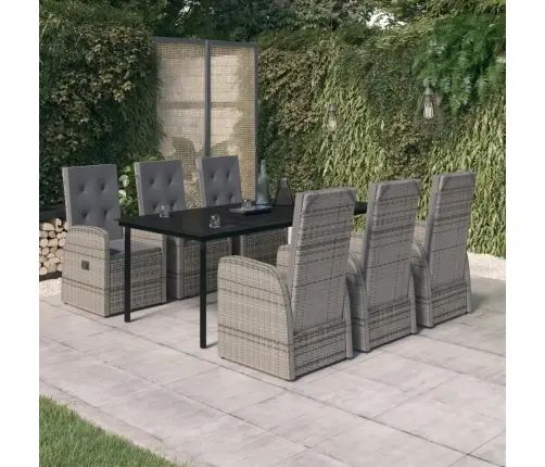 Sodo Komplektas Su Pagalvėlėmis, 7 Dalių, Pilkos Spalvos