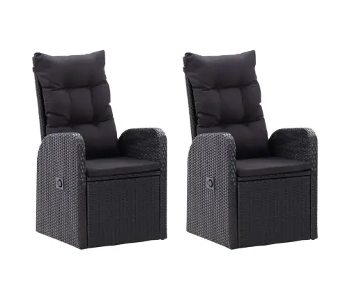 Sodo Valgomojo Komplektas Su Pagalvėlėmis, 5 Dalių, Juodas