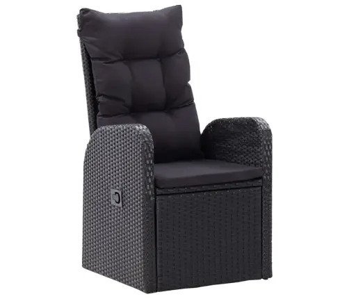 Sodo Valgomojo Komplektas Su Pagalvėlėmis, 5 Dalių, Juodas