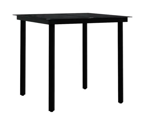 Sodo Valgomojo Komplektas Su Pagalvėlėmis, 5 Dalių, Juodas