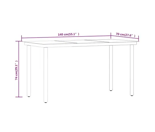 5-Daļīgs Dārza Mēbeļu Komplekts Ar Matračiem, Melns Vidaxl
