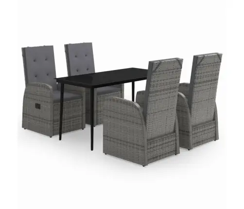 Sodo Komplektas Su Pagalvėlėmis, 5 Dalių, Pilkos Spalvos