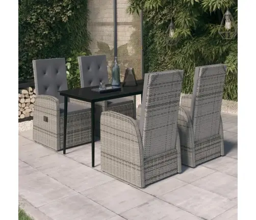 Sodo Komplektas Su Pagalvėlėmis, 5 Dalių, Pilkos Spalvos